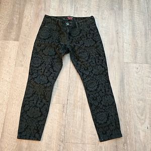 Vintage L'wren Scott by Banana Republic Black denim/velvet Jeans Size 26P